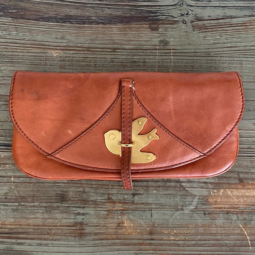 Marc by Marc Jacobs cognac leather clutch/wallet